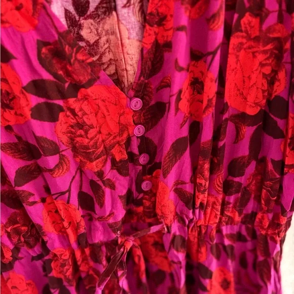 Showpo Vibrant Red and Purple Midi Dress - Picture 6 of 9